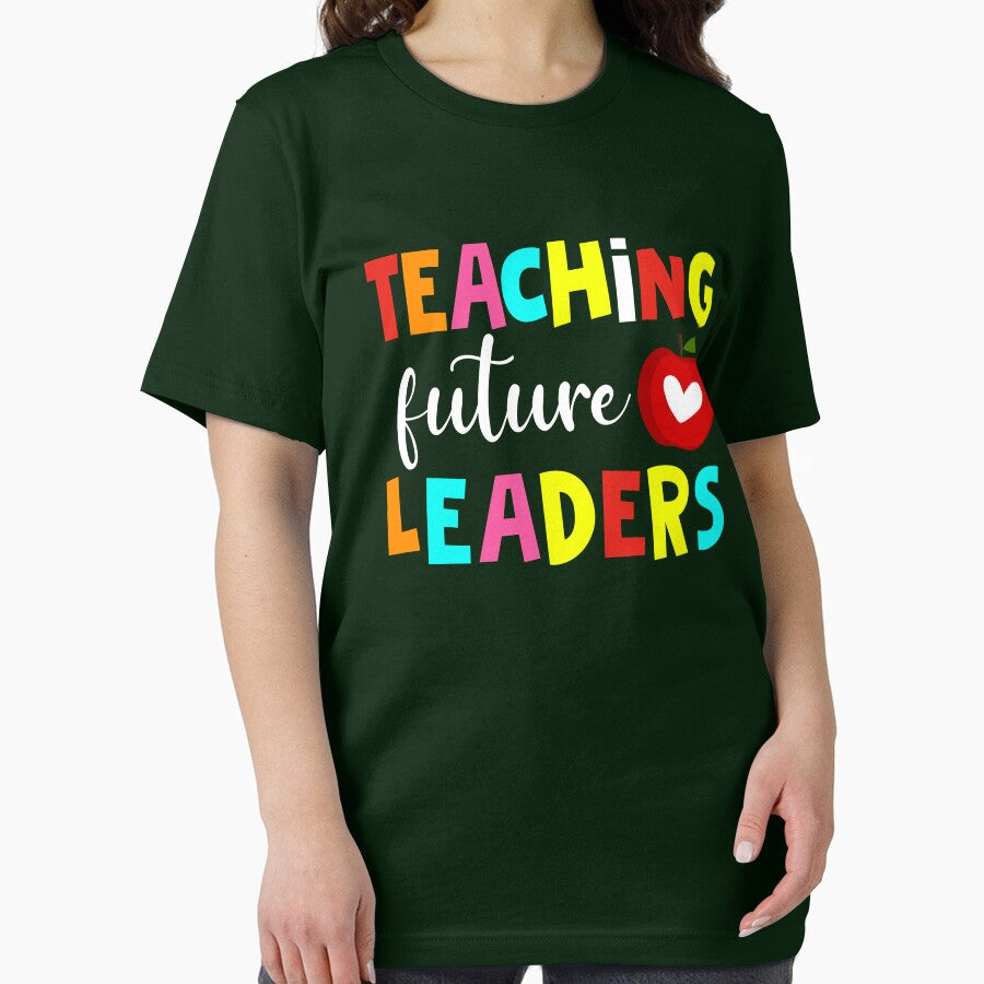 Teaching Future Leaders Colorful Teacher Quote Art by teeperfect