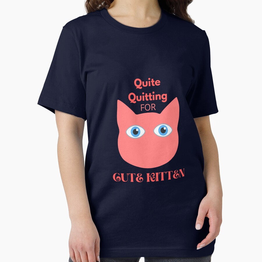 Quite Quitting Retro T shirt by Glitches 16