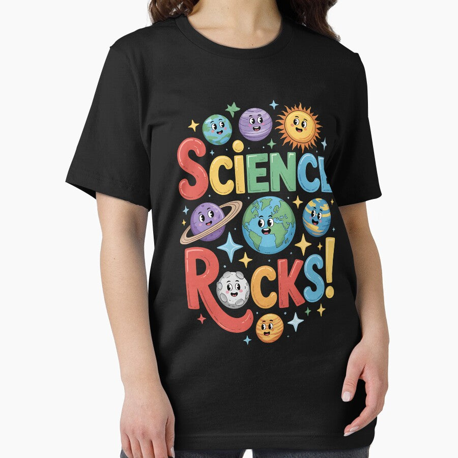 Science Rocks Cute Planet Teacher Art by BakeryDozen