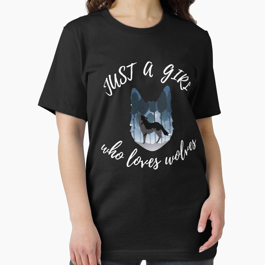 Just a Girl Who Loves Wolves Girls Gifts by DrSaou Sea