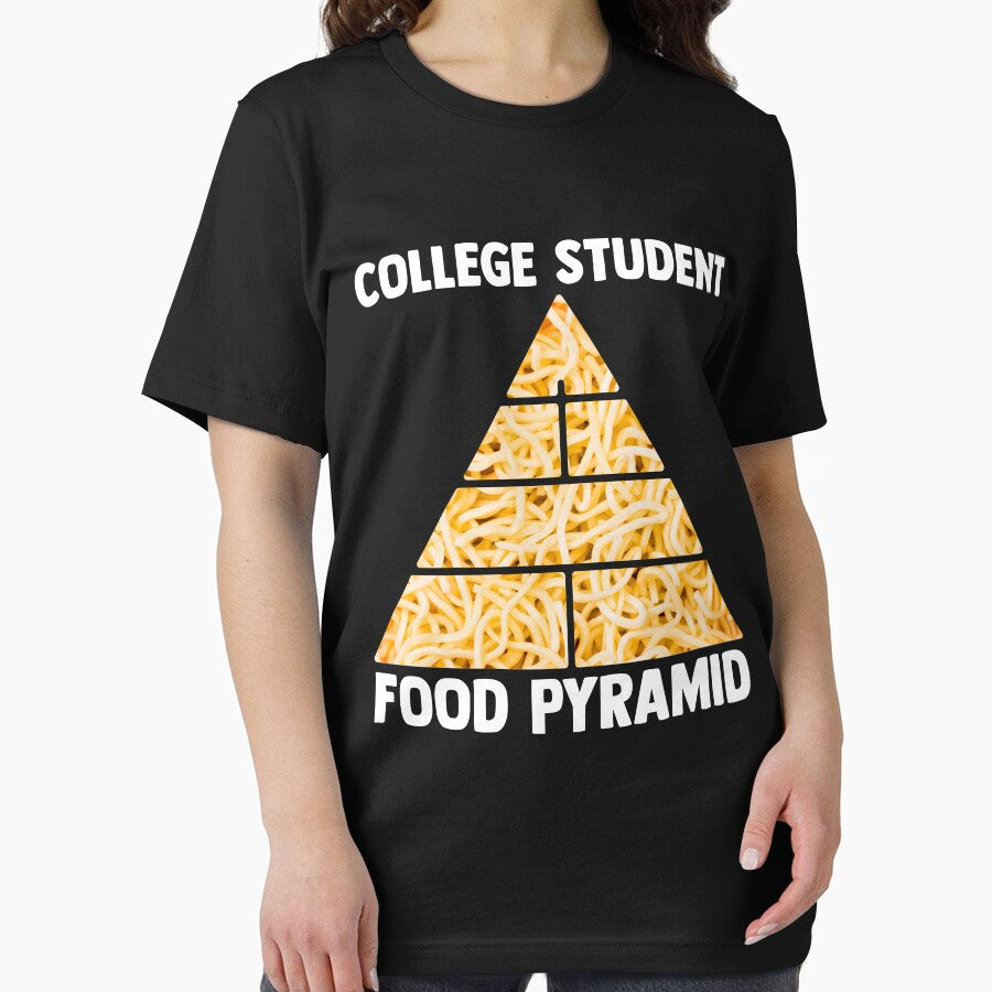 College Student Food Pyramid Food Pyramid Servings Noodles by Nessshirts