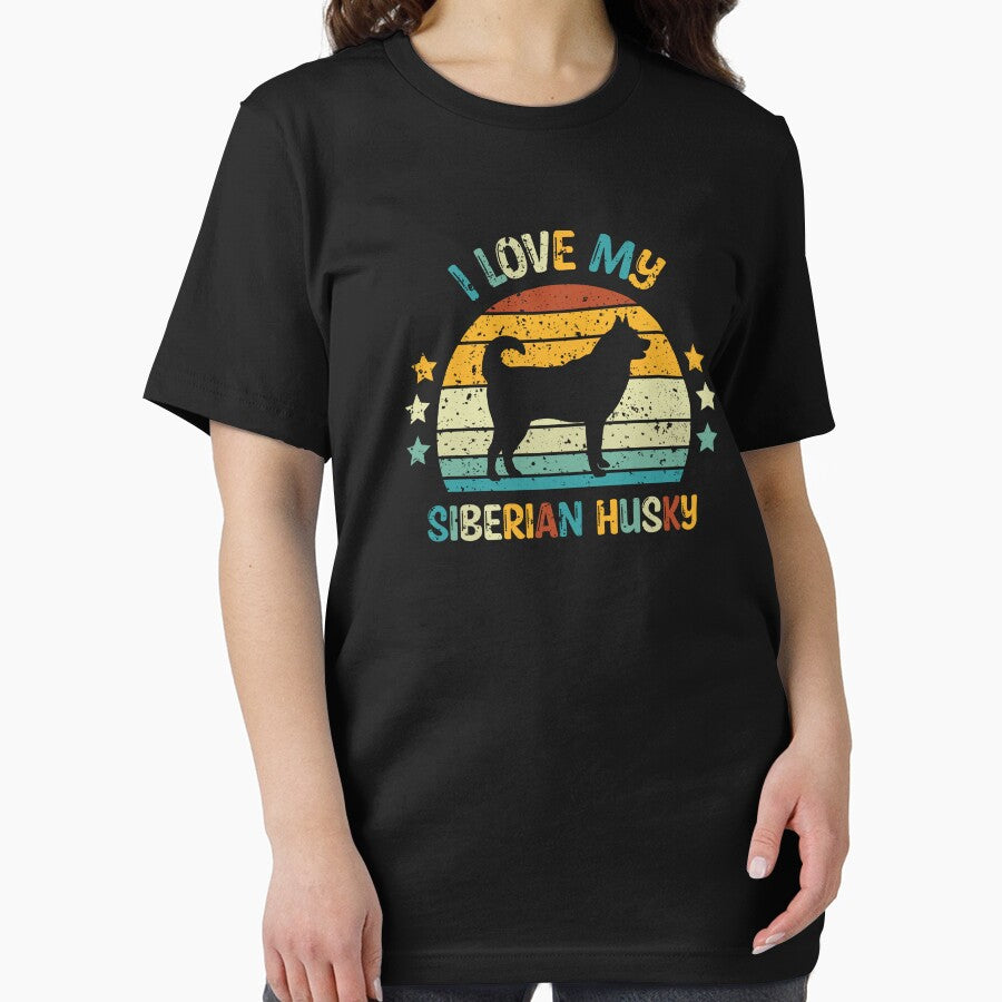 I Love My Siberian Husky Dog Owner Pet Lover by StickChic