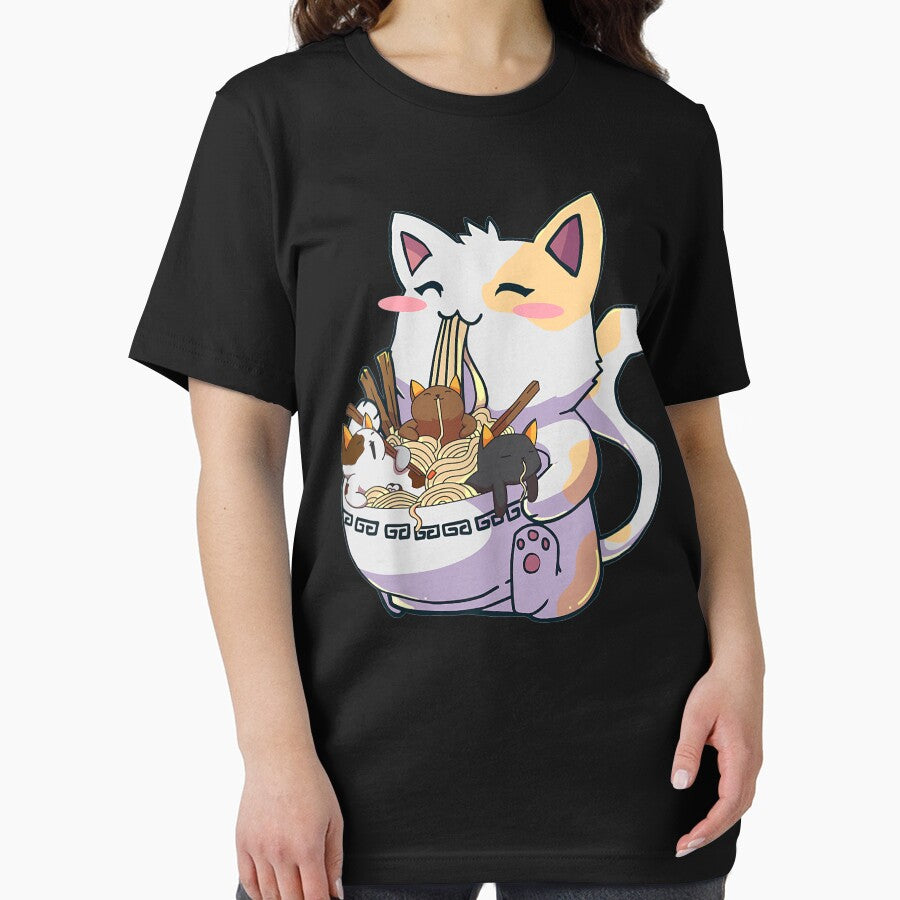 Cat Ramen Bowl Anime Japanese Noodles by MartinStudio