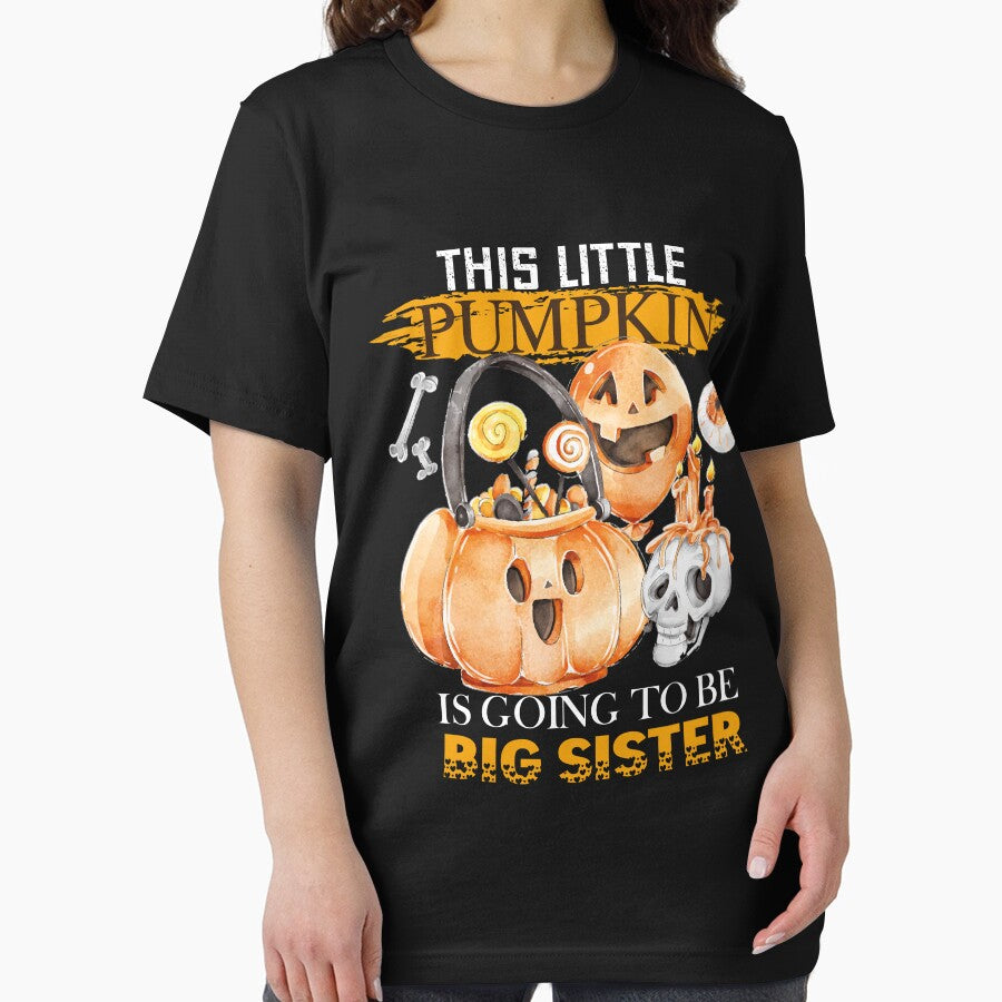 This Little Pumpkin Is Going To Be Big Sister, gift Halloween by MShop Co