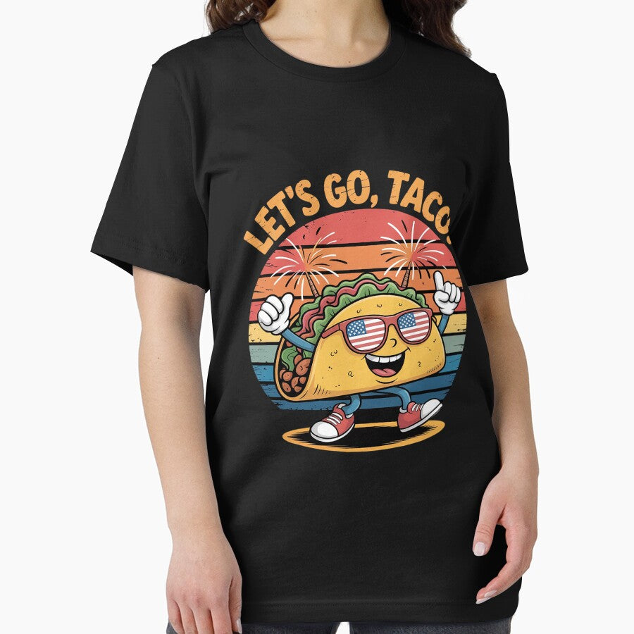 Funny Taco Let's Go Taco 4th of july by LeeEvans222
