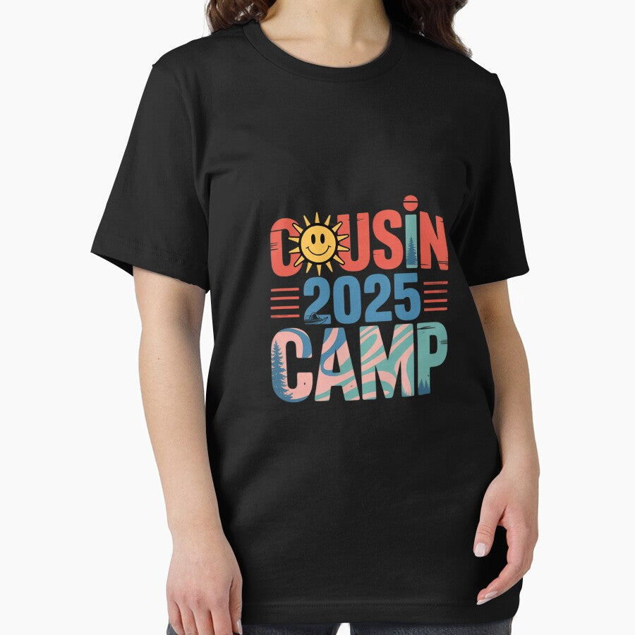 Womens Cousin Camp 2025 Camping Campfire Summer Vacation Family by angolinnArt