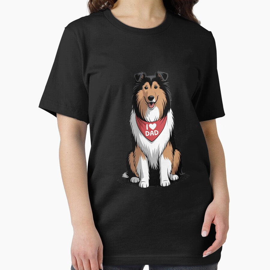 I Love Dad Rough Collie Lover Dog Father's Day by ShelFisher