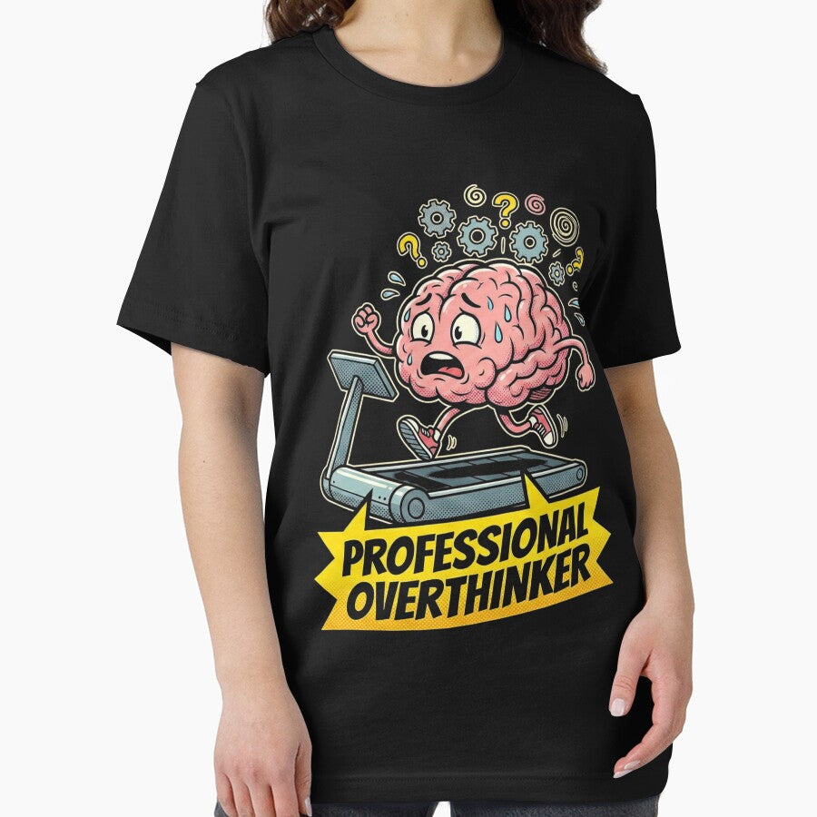 Professional Overthinker | Funny Anxiety Brain Cartoon by blakfrog
