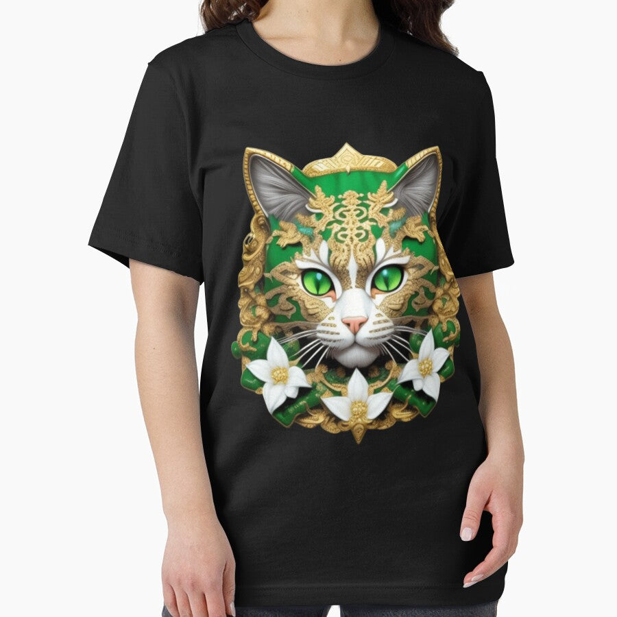 Cat with green and gold by Roxburylane