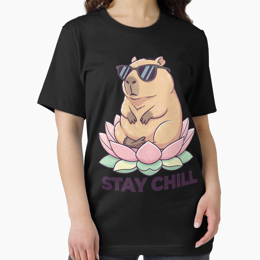 Zen Capybara: Stay Chill Lotus Edition by Evaevonechi