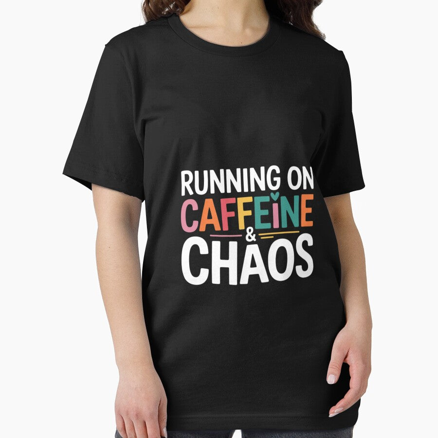 Running On Caffeine And CHaos Coffee Women Men by EntroRhim