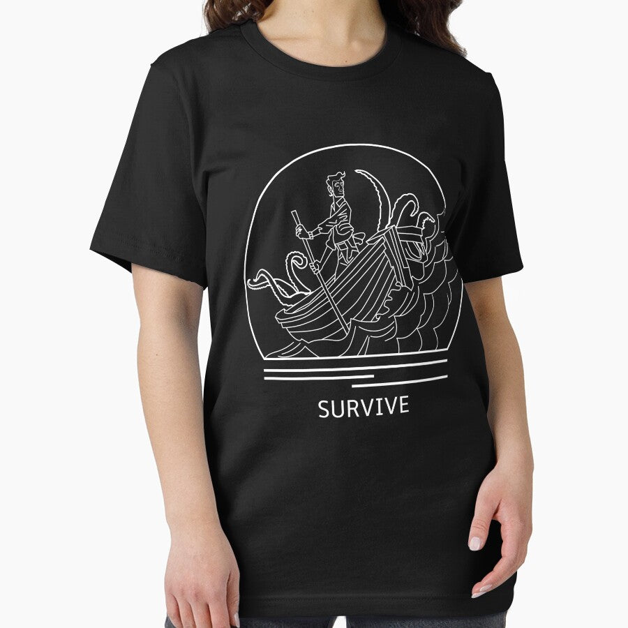 Survive: Escape From Atlantis Minimalist Line Drawing - Board Game Inspired Graphic - Tabletop Gaming  - BGG by MeepleDesign