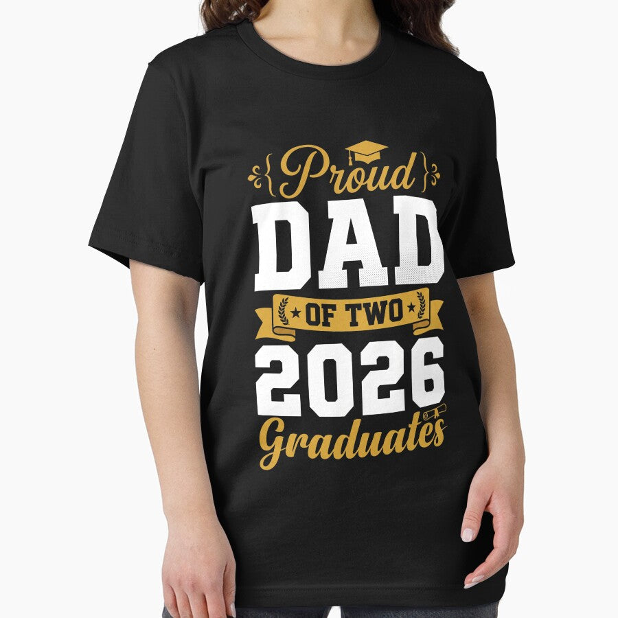 Proud Dad Of Two 2026 Graduates Father Graduation Class Of 2026 by SofenArt