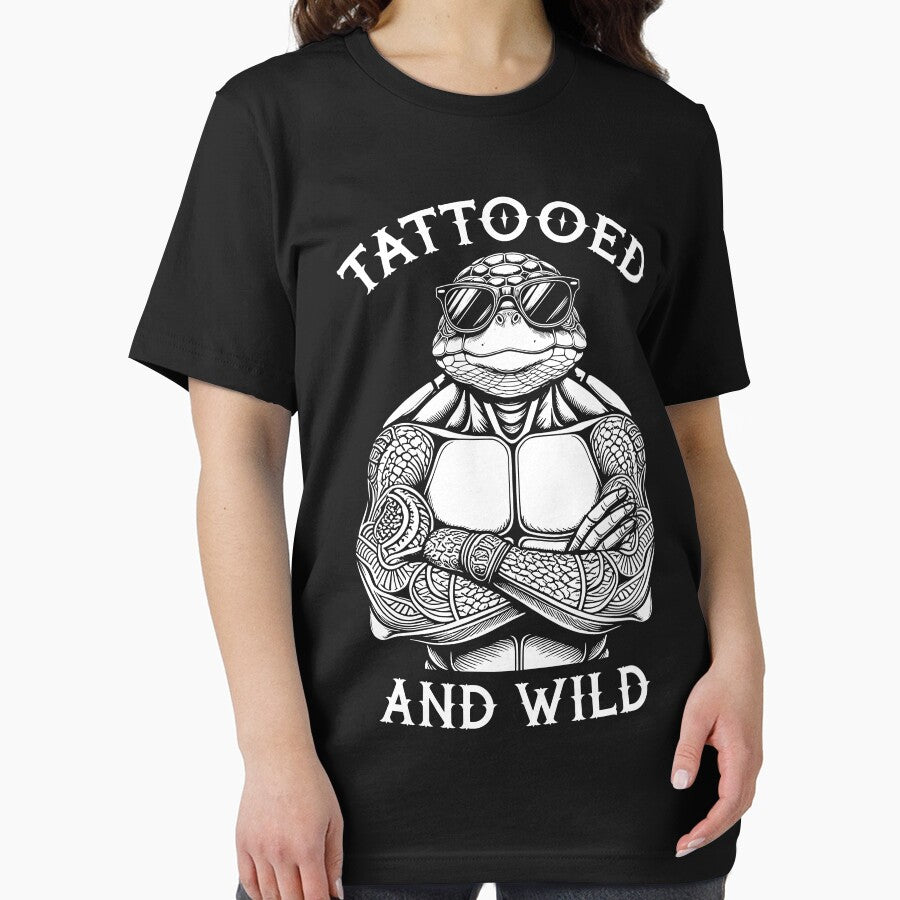 Tattooed And Wild Funny Inked Turtle Animal Tattoo Lover by GrandeDuc