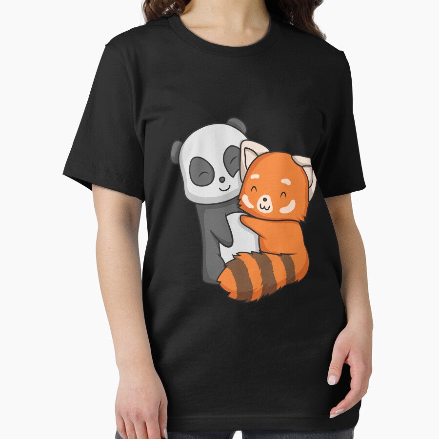 Giant Panda And Red Panda Hugging Kids Cute Panda Hug Gear by DynamicDesign