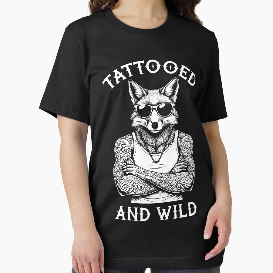 Tattooed And Wild Funny Inked Fox Animal Tattoo Lover by GrandeDuc