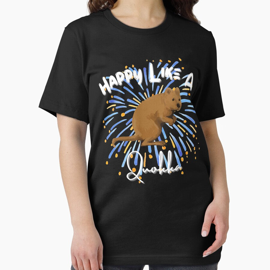 Happy Like A Quokka Shirt by biwdrawing