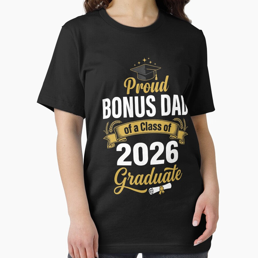 Proud Bonus Dad Of A Class Of 2026 Graduate Graduation Stepdad Family by SofenArt