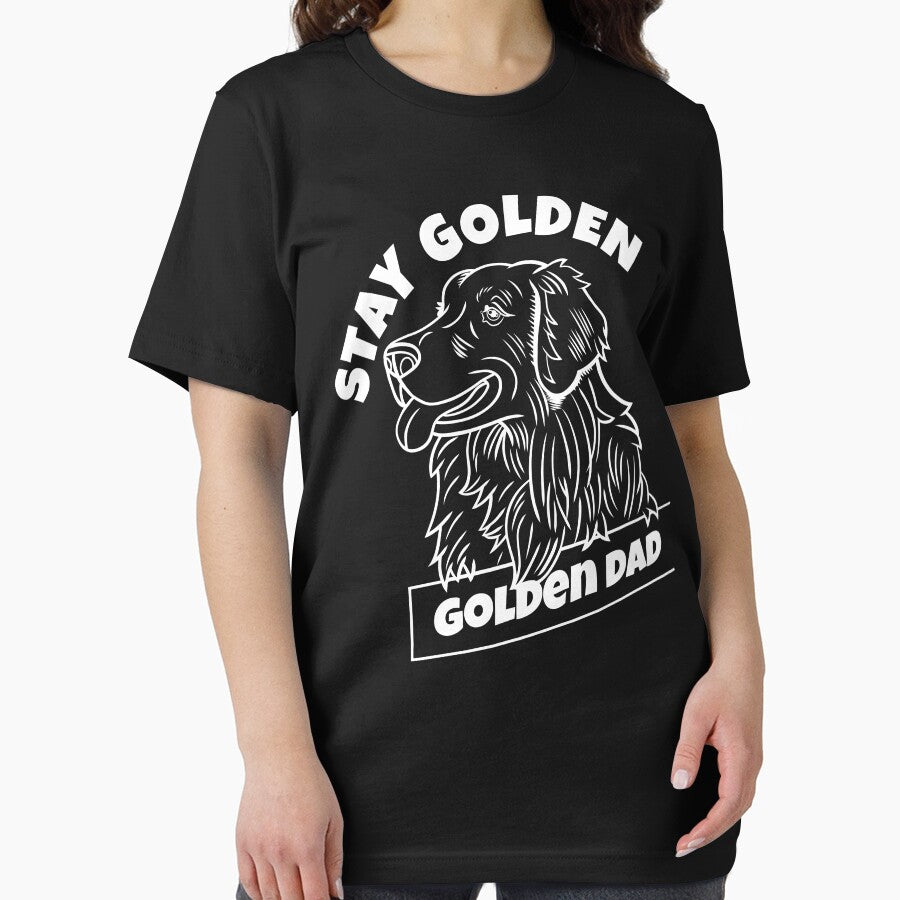 Modern Golden Dad Stay Golden White Outline by Well Gama Studio