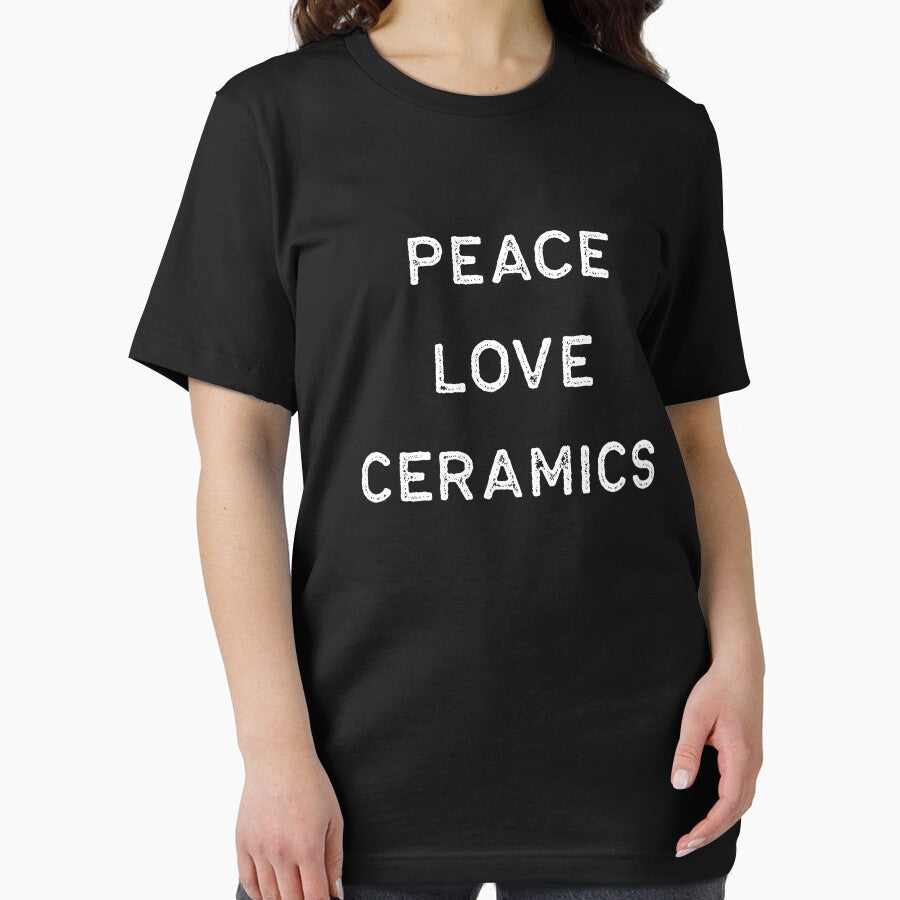 Pottery Design Peace Love Ceramics Light Clay Ceramics Artist Clay Funny Gift by threadsmonkey