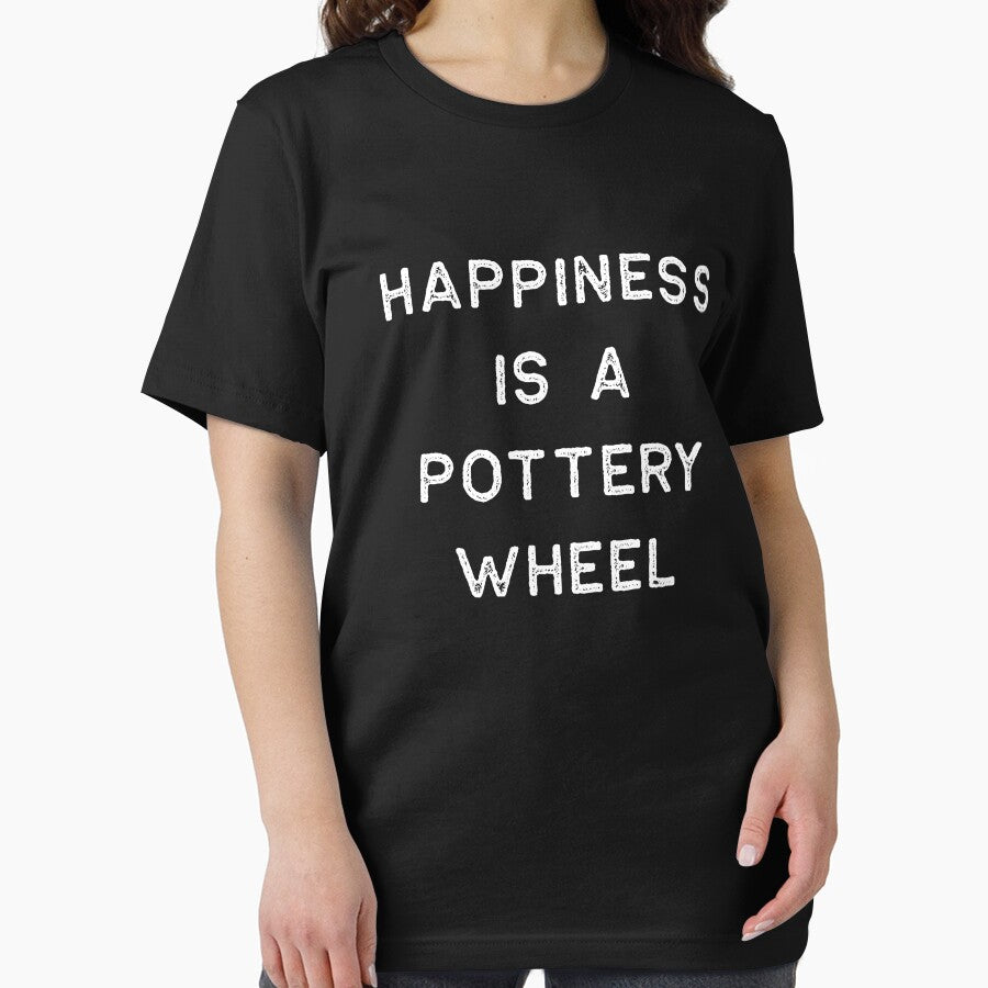 Pottery Design Happiness Is A Wheel Light Clay Ceramics Artist Clay Funny Gift by threadsmonkey