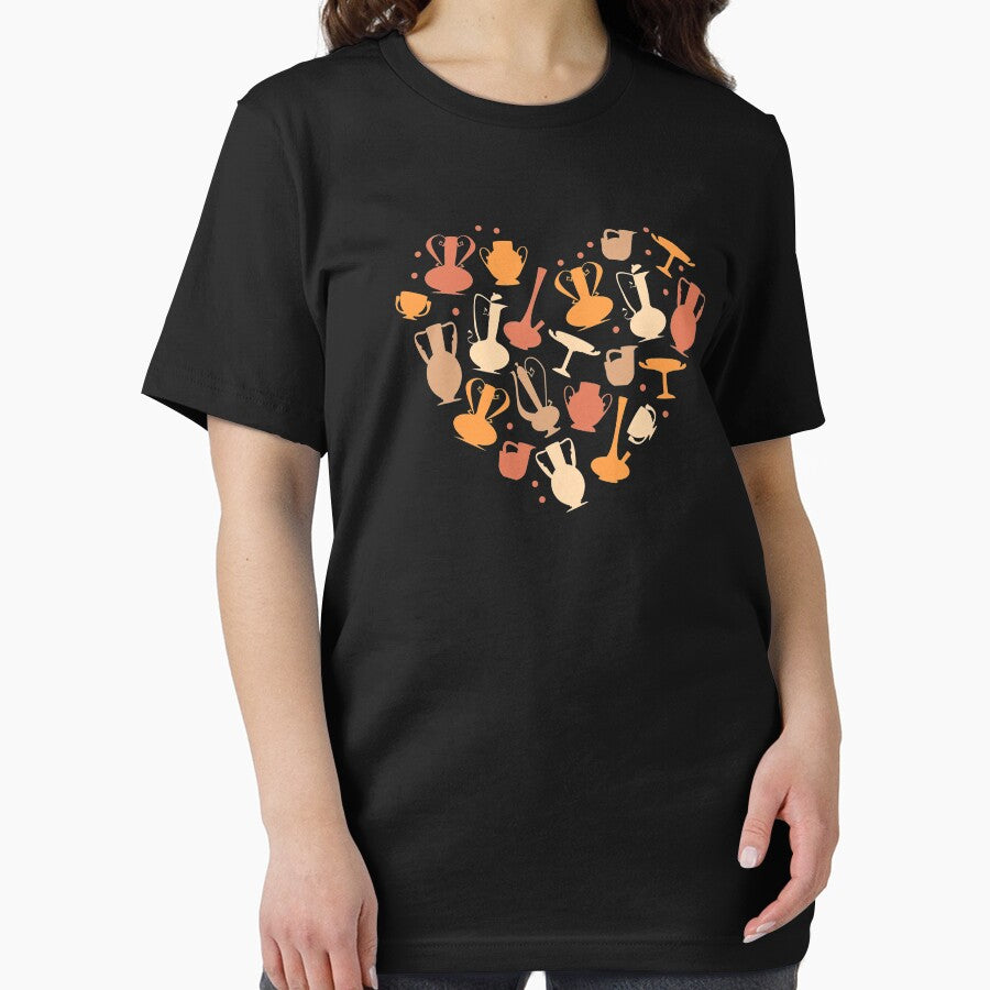 Love Pottery Shirt For Women Heart Clay Pots Ceramic Artist by 14thFloor