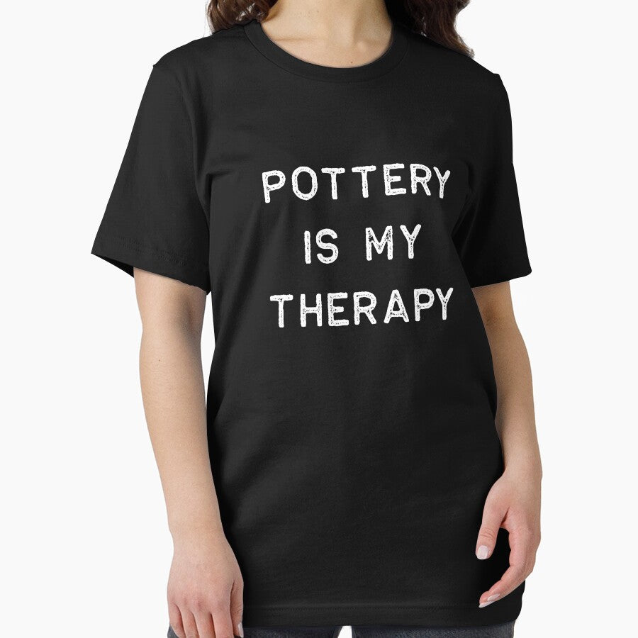 Pottery Design Is My Therapy Light Clay Ceramics Artist Clay Funny Gift by threadsmonkey