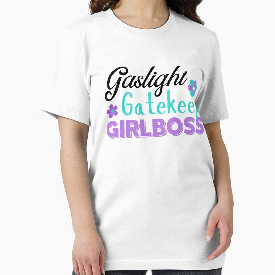 Teal Purple Sarcastic Gaslight Gatekeep Girlboss | Funny Quote for Women by MiaDelelai