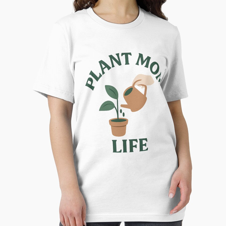 PLANT MOM LIFE – Minimalist Watering Plant T-Shirt for Houseplant Lovers by SharkUnit