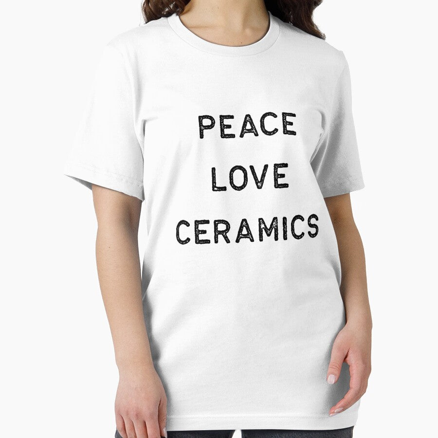 Pottery Design Peace Love Ceramics Dark Clay Ceramics Artist Clay Funny Gift by threadsmonkey