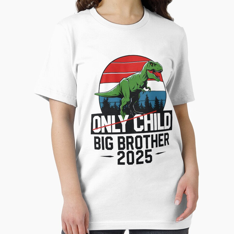 T-Rex Dinosaur Shirt Only Child Big Brother 2025 Promoted To Big Brother by SlocifieShop