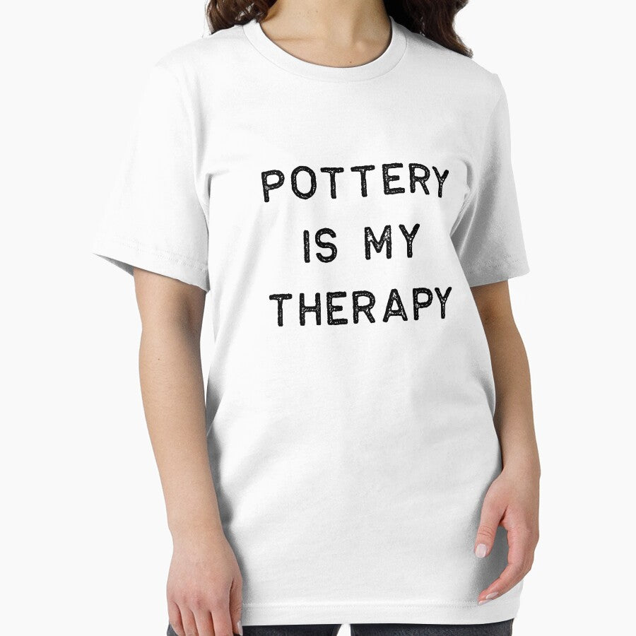 Pottery Design Is My Therapy Dark Clay Ceramics Artist Clay Funny Gift by threadsmonkey