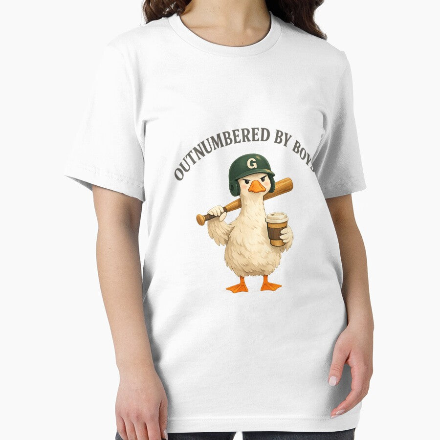 Funny Boy Mom Outnumbered By Boys Baseball Goose Mom Life Humor Retro Sports Mother Design by Maravillio