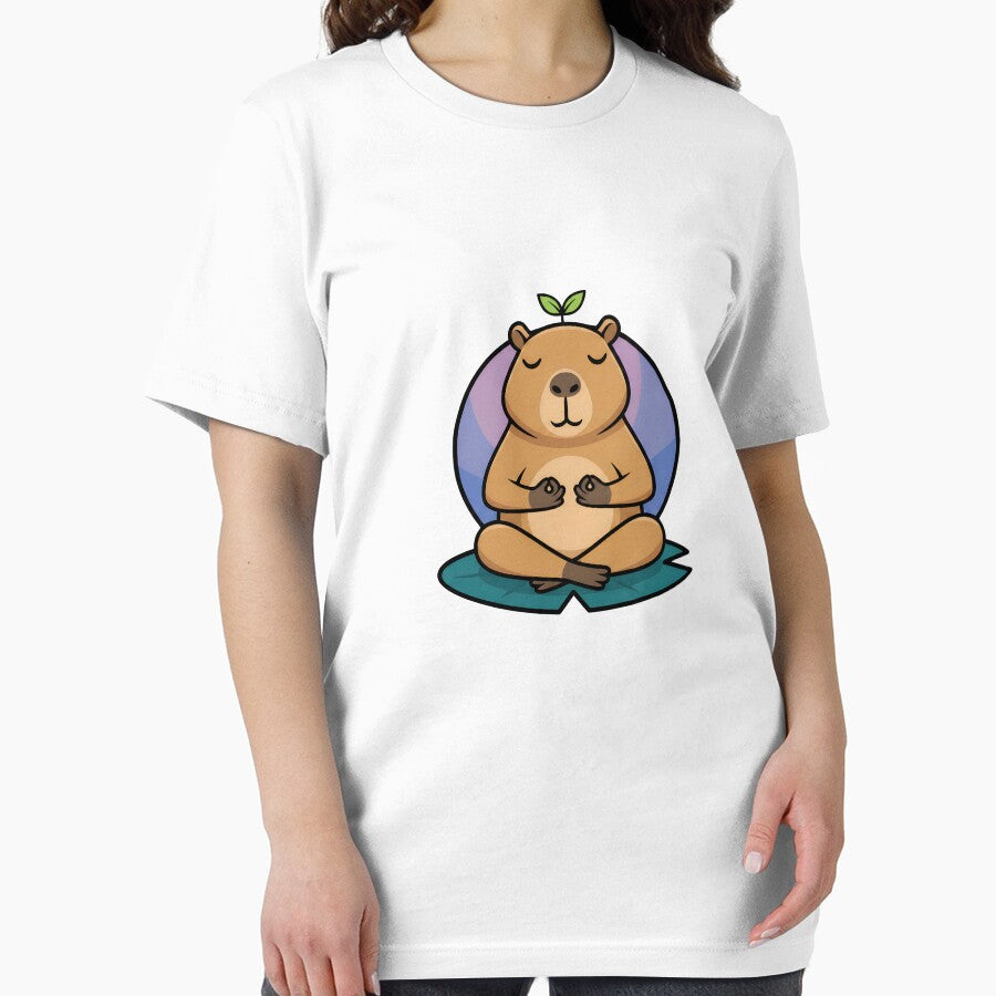 Zen Capybara Meditating Lotus Pose by Brasuca's Art