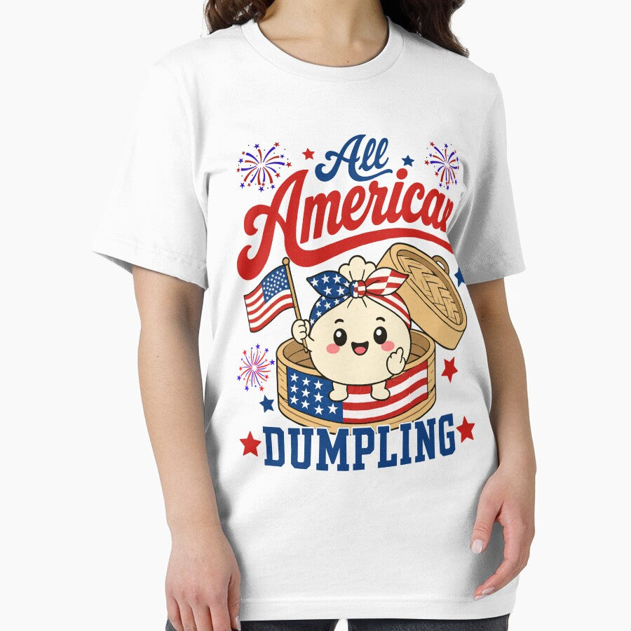 All American Dumpling Cute Patriotic Food Fourth of July by FreshVibe Prints