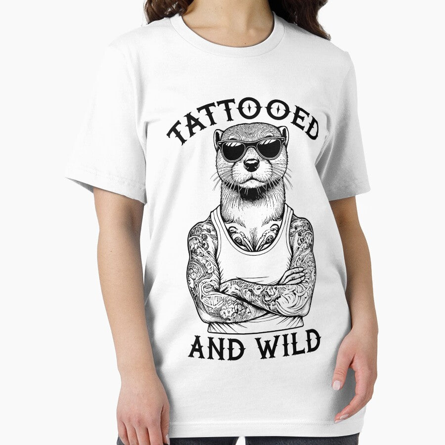 Tattooed And Wild Funny Inked Otter Animal Tattoo Lover by GrandeDuc