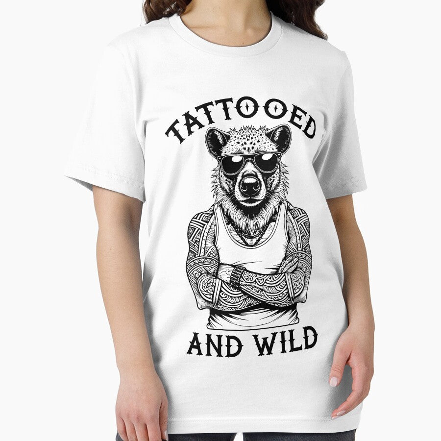 Tattooed And Wild Funny Inked Hyena Animal Tattoo Lover by GrandeDuc
