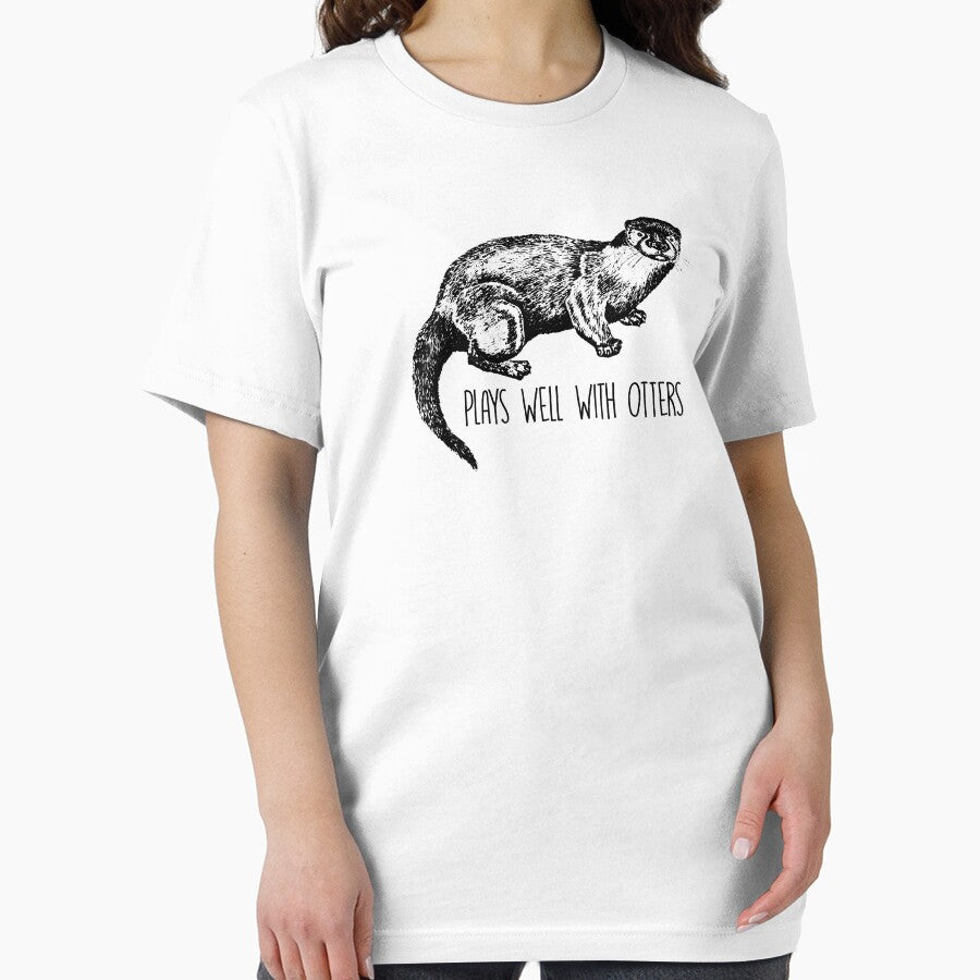 Plays Well With Otters Funny Otter Animal Lover by TopDawgDesigns