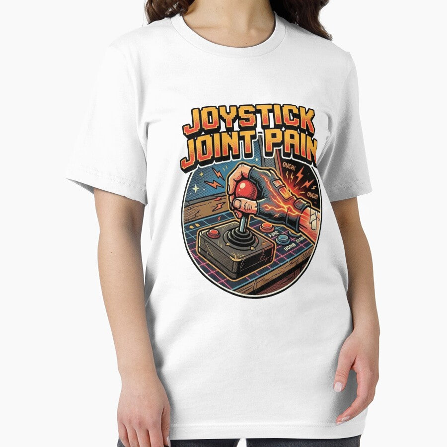 Joystick Joint Pain Retro Gamer Funny Arcade Gaming T Shirt Design by GeekStop