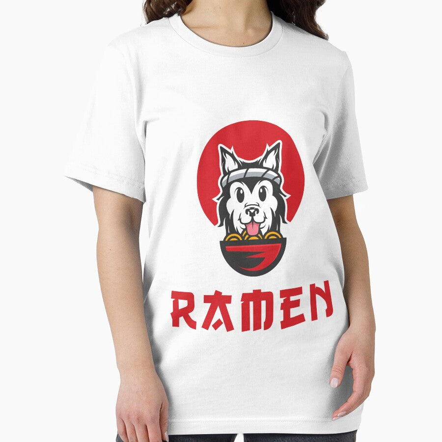 Ramen Dog Kawaii Anime Tee Japanese Gift T-Shirt by Dewirumbaina