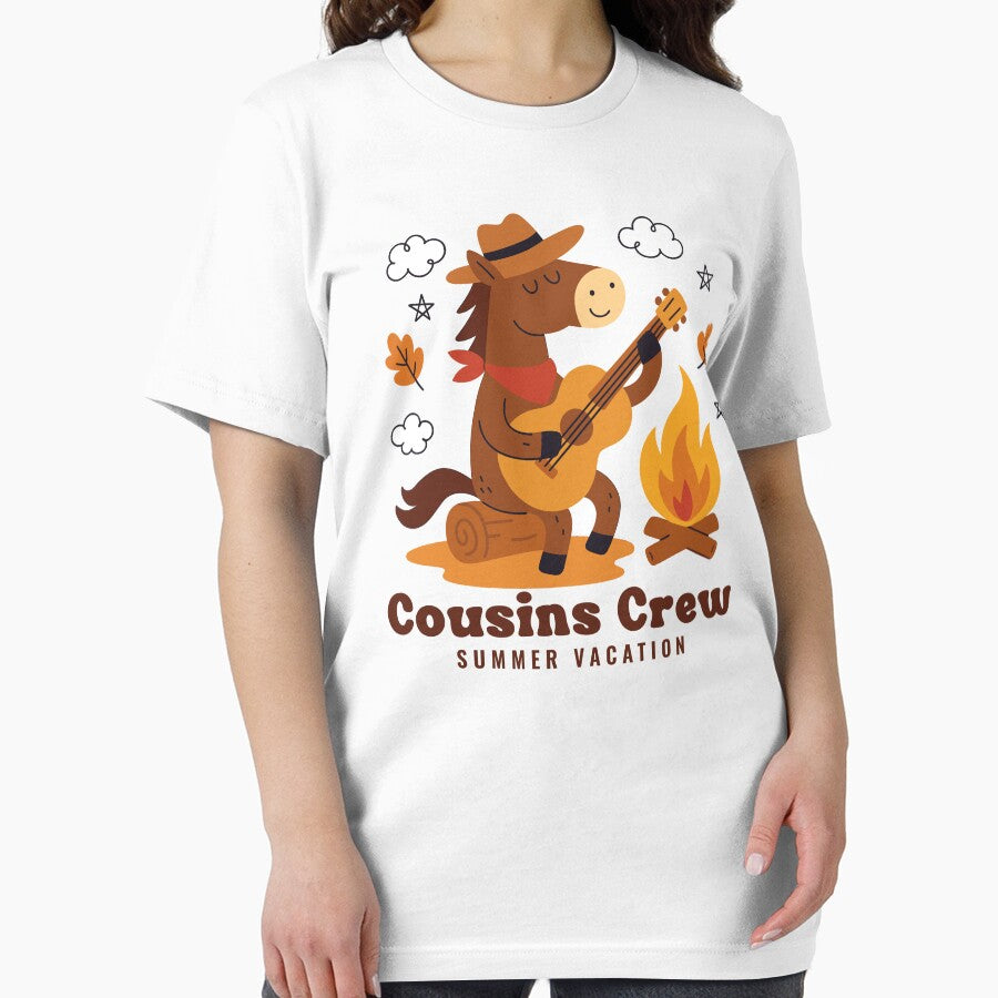 Cousins Crew Summer Vacation Camping Shirt – Cute Cowboy Family Trip Matching Outfit by PixelWaveBD