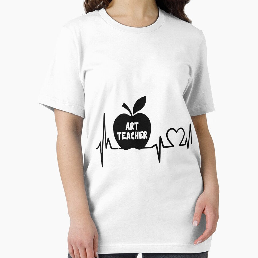ART TEACHER HEARTBEAT BLACK by bestteez