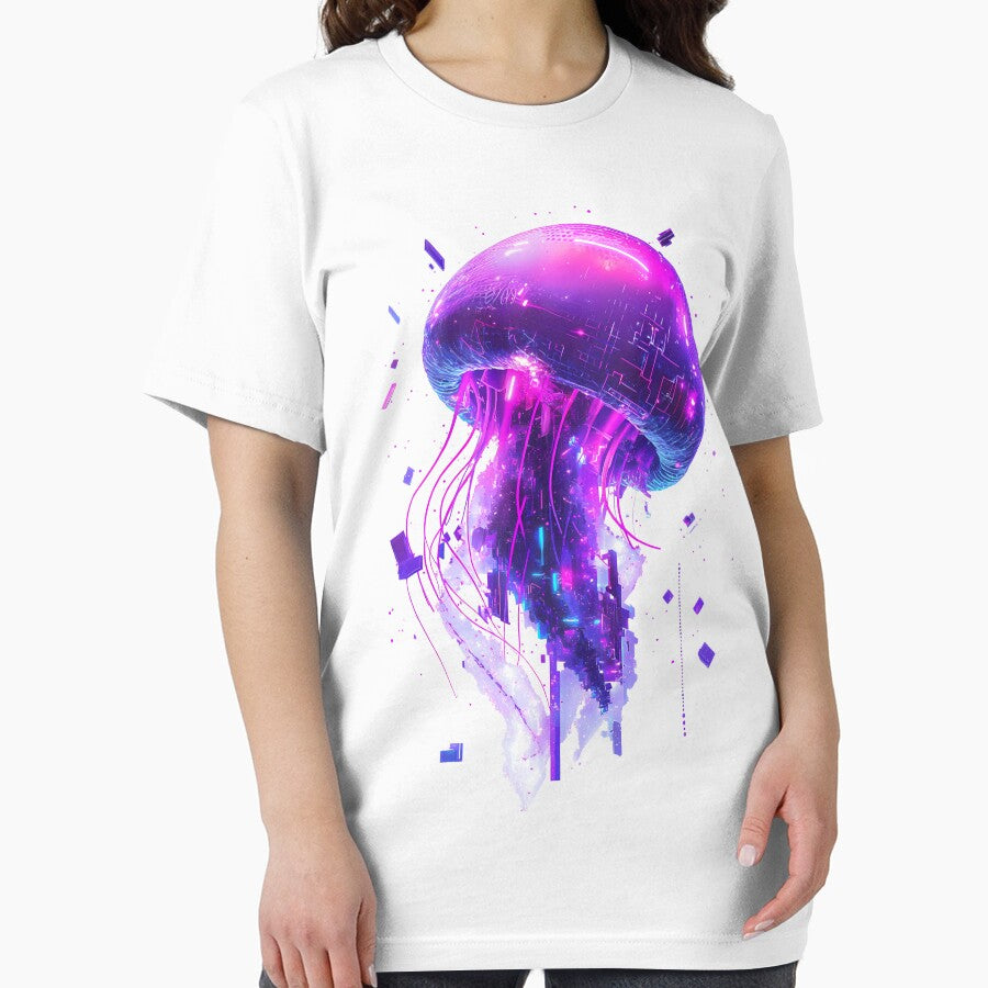 Surreal Neon Jellyfish in Cyber Glow by PixelReverb