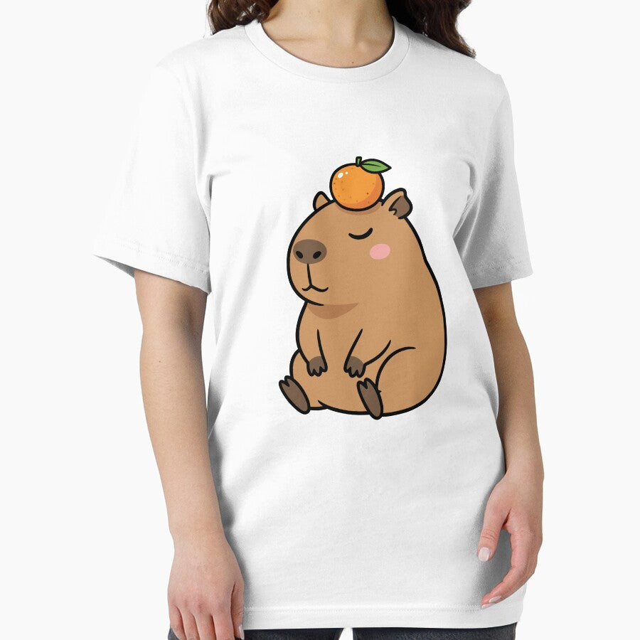 Chill Capybara with Orange Yuzu Fruit by mseopr