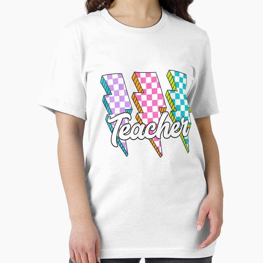 Teacher Lightning Bolt Colorful Back To School Retro Teacher Design by tigger shop