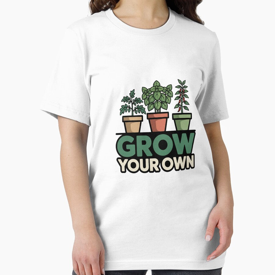 "Trendy Grow Plants T-Shirt – Urban Jungle Botanical Design" by RBToper
