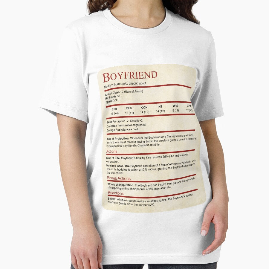 D&D Boyfriend Stat Block for Valentine or Anniversary Gift by sunburstrpg