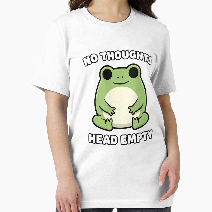 No Thoughts Head Empty Frog by  Existential