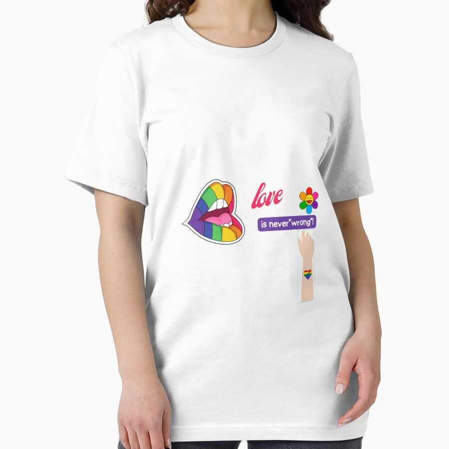 Rainbow mouth of love with phrases is never "wrong" by Jibshop ⭐⭐⭐⭐⭐