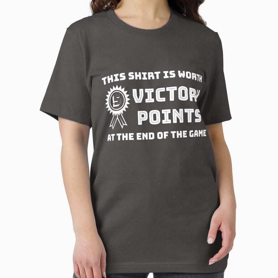 This Shirt is Worth 5 Victory Points at the End of the Game - White by nerdyboardgamer